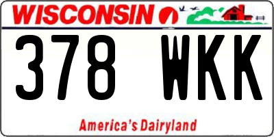 WI license plate 378WKK
