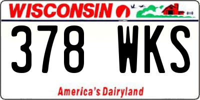 WI license plate 378WKS