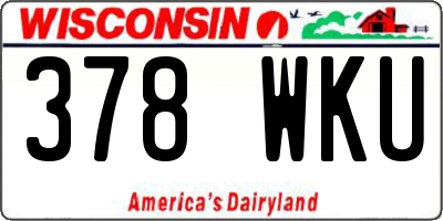 WI license plate 378WKU