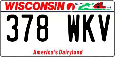 WI license plate 378WKV