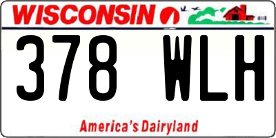 WI license plate 378WLH