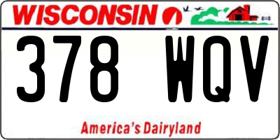 WI license plate 378WQV