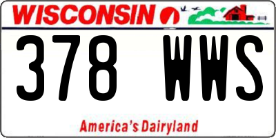 WI license plate 378WWS