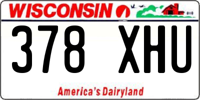 WI license plate 378XHU