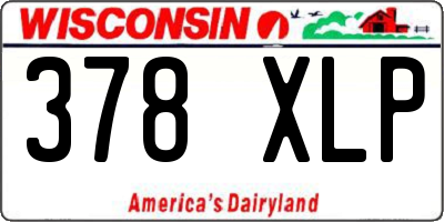 WI license plate 378XLP