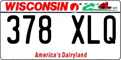 WI license plate 378XLQ