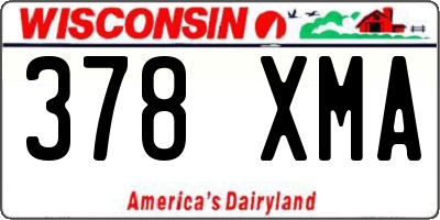 WI license plate 378XMA