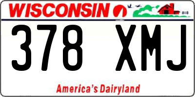 WI license plate 378XMJ