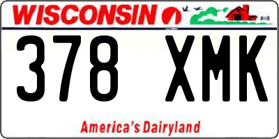 WI license plate 378XMK