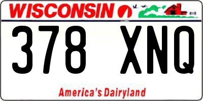 WI license plate 378XNQ