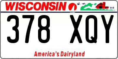 WI license plate 378XQY