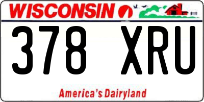 WI license plate 378XRU