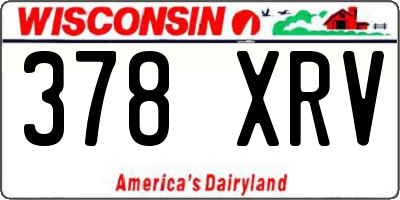 WI license plate 378XRV