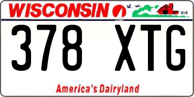 WI license plate 378XTG