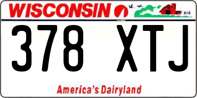 WI license plate 378XTJ