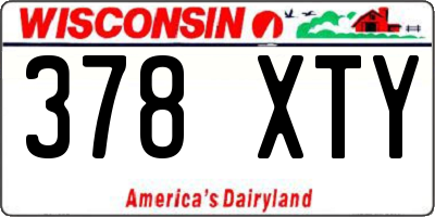 WI license plate 378XTY