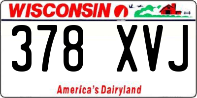 WI license plate 378XVJ
