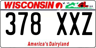 WI license plate 378XXZ