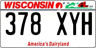 WI license plate 378XYH