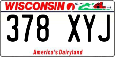WI license plate 378XYJ
