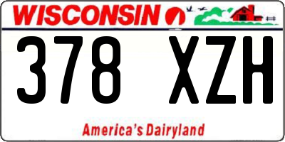 WI license plate 378XZH