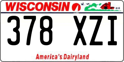 WI license plate 378XZI