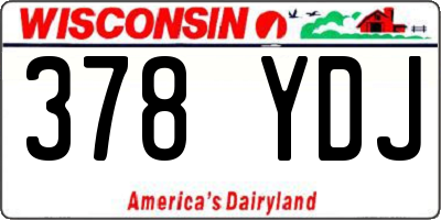 WI license plate 378YDJ