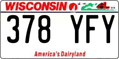WI license plate 378YFY