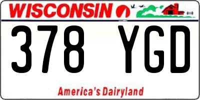 WI license plate 378YGD
