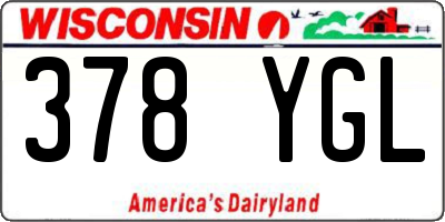 WI license plate 378YGL
