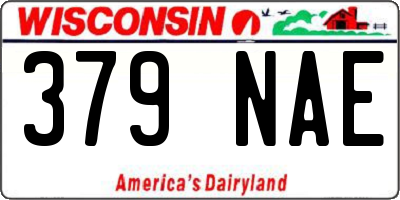 WI license plate 379NAE