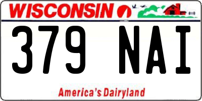 WI license plate 379NAI