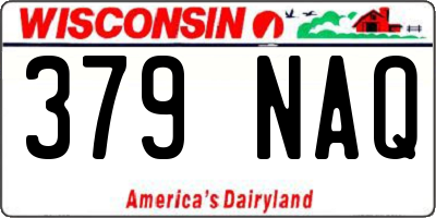 WI license plate 379NAQ
