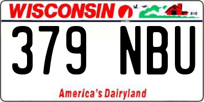WI license plate 379NBU