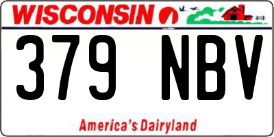 WI license plate 379NBV