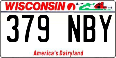 WI license plate 379NBY