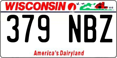 WI license plate 379NBZ