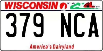 WI license plate 379NCA