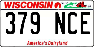 WI license plate 379NCE