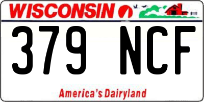 WI license plate 379NCF