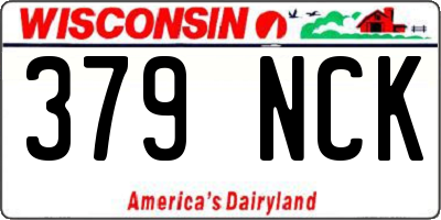 WI license plate 379NCK
