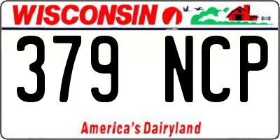 WI license plate 379NCP