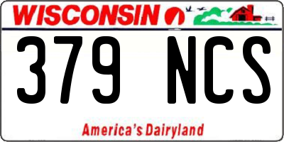 WI license plate 379NCS