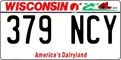 WI license plate 379NCY