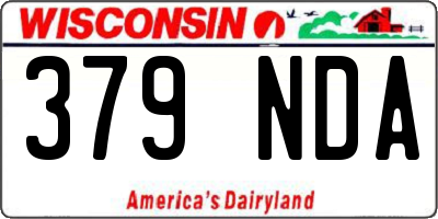 WI license plate 379NDA