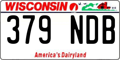 WI license plate 379NDB