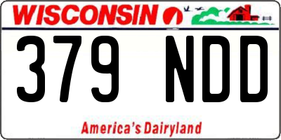WI license plate 379NDD