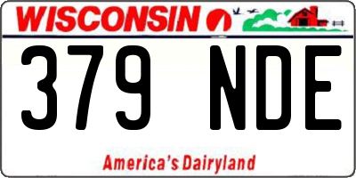 WI license plate 379NDE