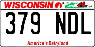 WI license plate 379NDL