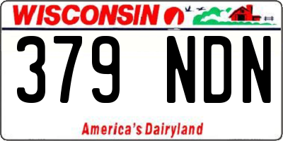 WI license plate 379NDN